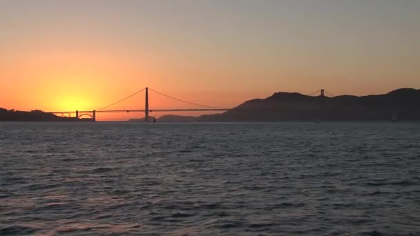 Golden Gate Bridge Sunset — Stock Video