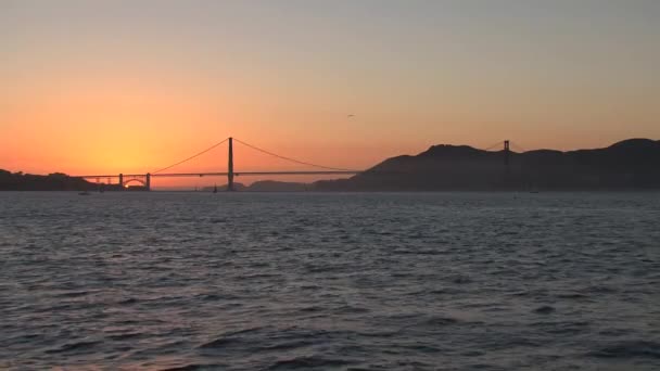 Golden Gate Bridge Sunset — Stock Video