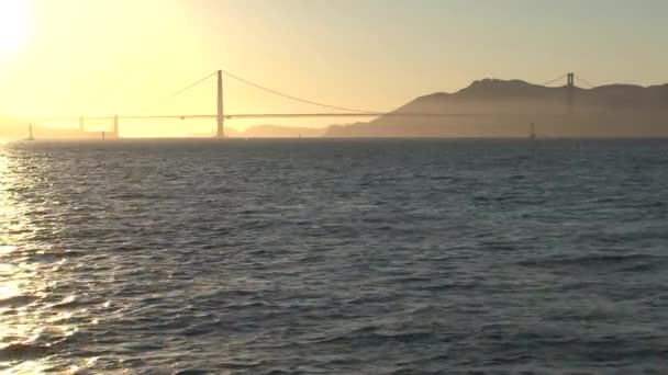 Puesta Sol Del Puente Golden Gate — Vídeos de Stock