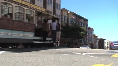 San Francisco 'da kablolu araba.