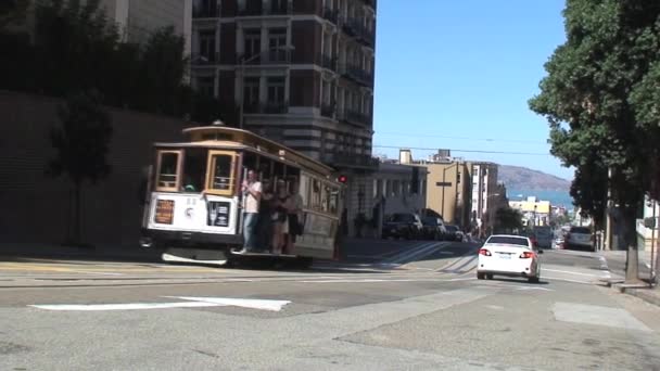 サンフランシスコのケーブルカー — ストック動画