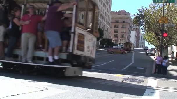 Kabelbaan San Francisco — Stockvideo