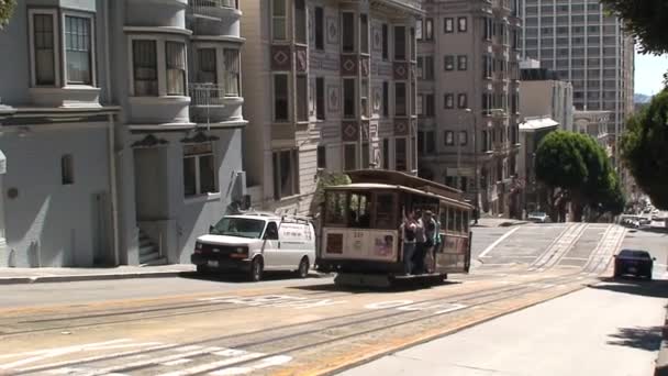 サンフランシスコのケーブルカー — ストック動画