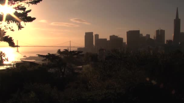 Východ Slunce San Franciscu — Stock video