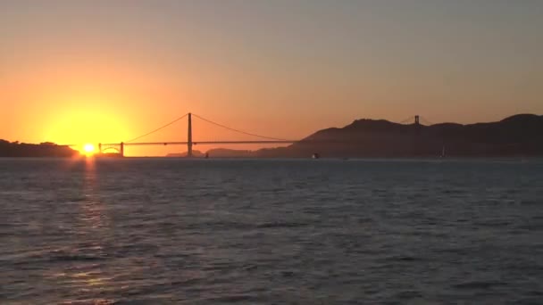 Sunset Golden Gate Bridge Time Lapse — Stock Video