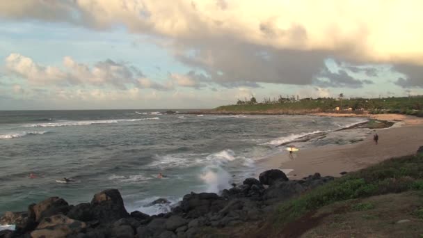 ハワイ州マウイ フキパ ビーチの夕日 — ストック動画