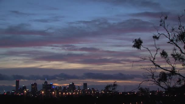 Melbourne Cidade Noite — Vídeo de Stock