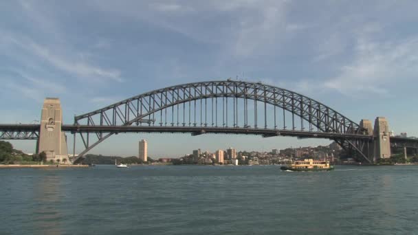 Γέφυρα Του Λιμανιού Του Σίδνεϊ Αυστραλία — Αρχείο Βίντεο