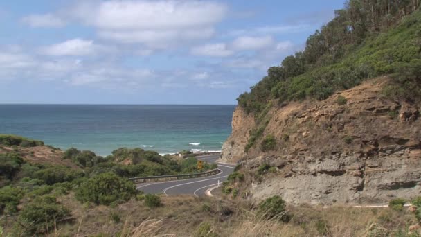 澳大利亚大海大道上的汽车 — 图库视频影像