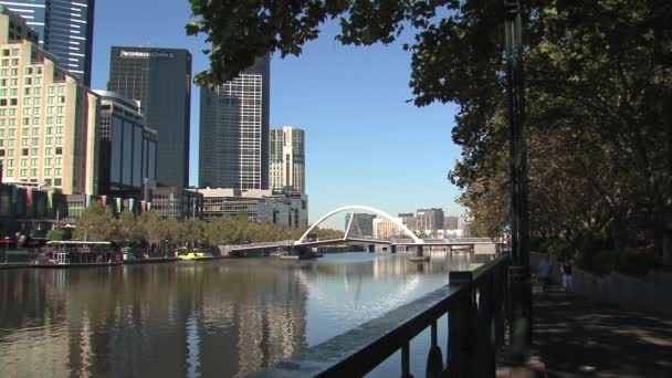 Melbourne Skyline Australien — Stockvideo