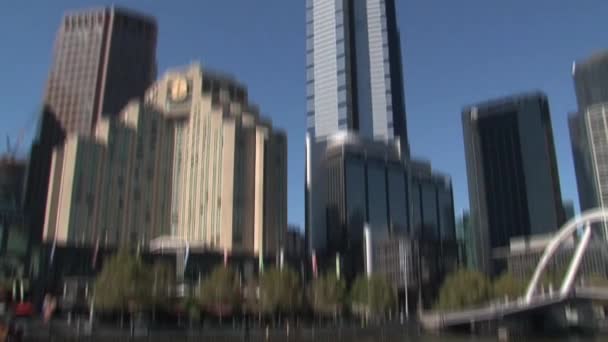 Melbourne Skyline Australien — Stockvideo
