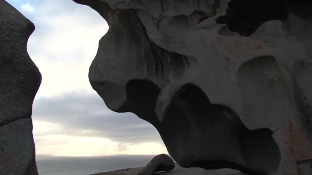 Bemerkenswerte Felsen Auf Der Känguru Insel Australien — Stockvideo