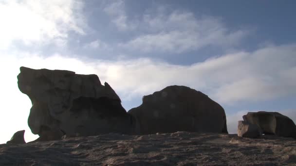 Anmärkningsvärda Klippor Kangaroo Island Australien — Stockvideo