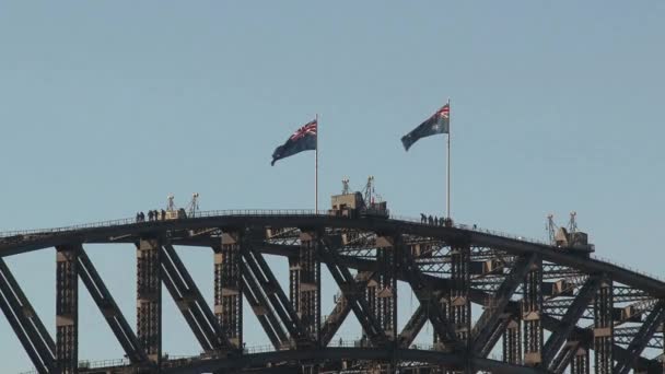 Sydney Harbour Bridge Zoom Out — Stock Video