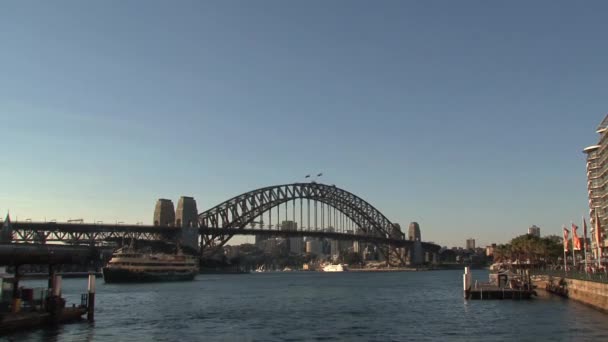 Ponte Porto Sydney Zoom Out — Vídeo de Stock