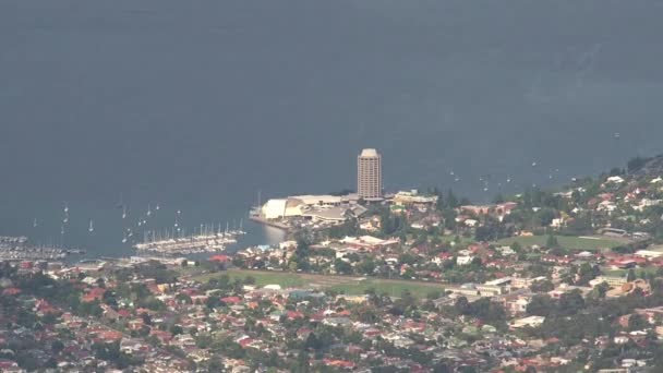 Hobert Hoofdstad Van Het Eiland Tasmanië Australië — Stockvideo