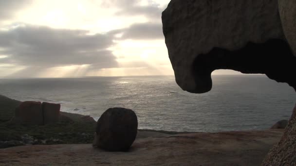 Αξιοσημείωτα Βράχια Στο Νησί Καγκουρό Της Αυστραλίας — Αρχείο Βίντεο