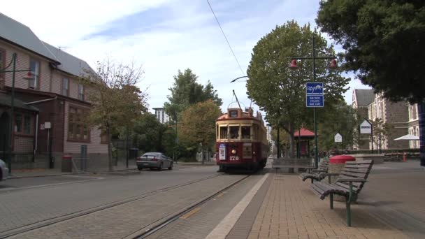 Miasto Christchurch Przed Trzęsieniem Ziemi 2010 Roku Wyspa Południowa Nowa — Wideo stockowe