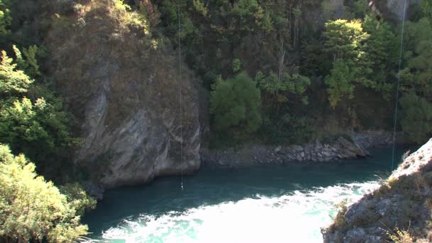 Bungy Jumping Queenstown Nový Zéland — Stock video