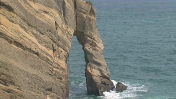 Farväl Split Golden Bay Södra Nya Zeeland — Stockvideo