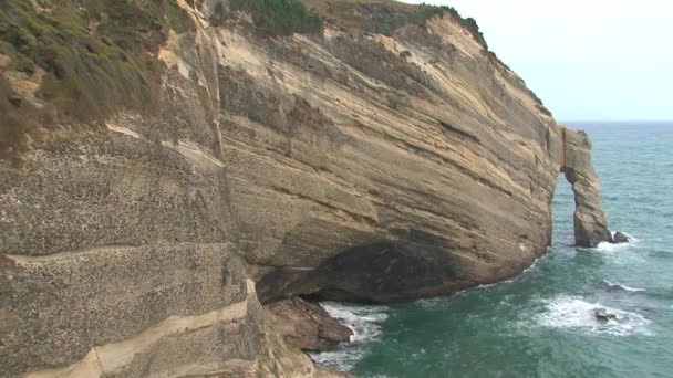 Fente Adieu Golden Bay Île Sud Nouvelle Zélande — Video