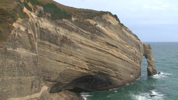 Fente Adieu Golden Bay Île Sud Nouvelle Zélande — Video