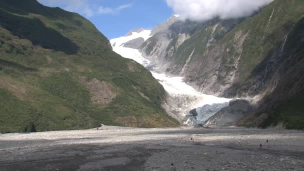 Franz Jozef Glacier Zuidelijk Eiland Nieuw Zeeland — Stockvideo