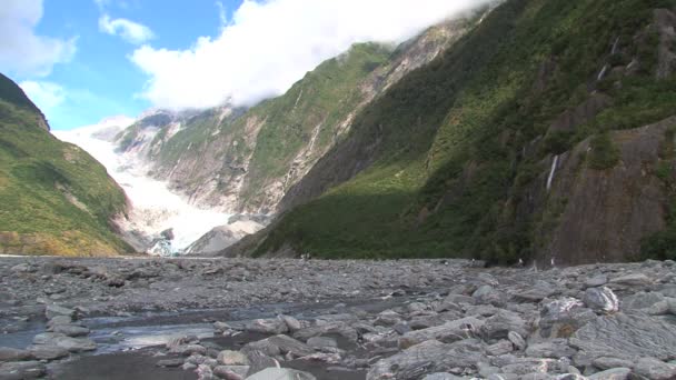 Glaciar Franz Jozef Ilha Sul Nova Zelândia — Vídeo de Stock