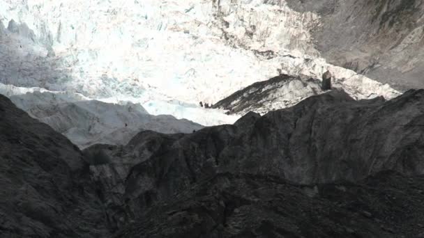 Franz Jozef Buzul Güney Adası Yeni Zelanda — Stok video