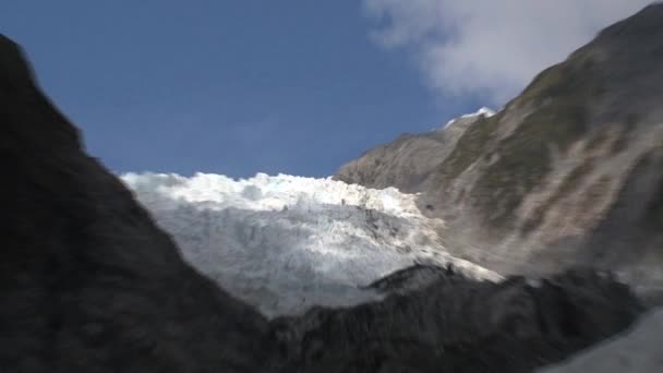 Franz Jozef Glacier Zuidelijk Eiland Nieuw Zeeland — Stockvideo