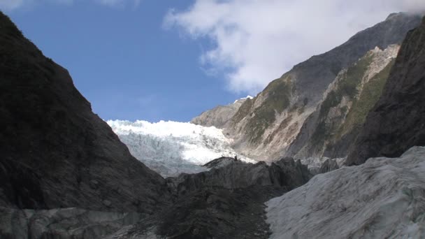 Franz Jozef Buzul Güney Adası Yeni Zelanda — Stok video