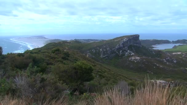 Baía Tasman Gold Coast Southern Island Nova Zelândia — Vídeo de Stock