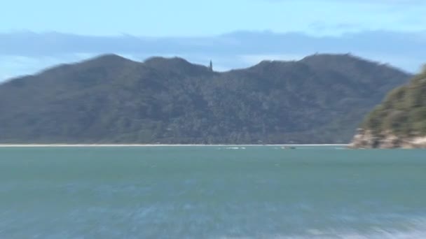 Golden Bay Mensen Het Strand Nieuw Zeeland — Stockvideo