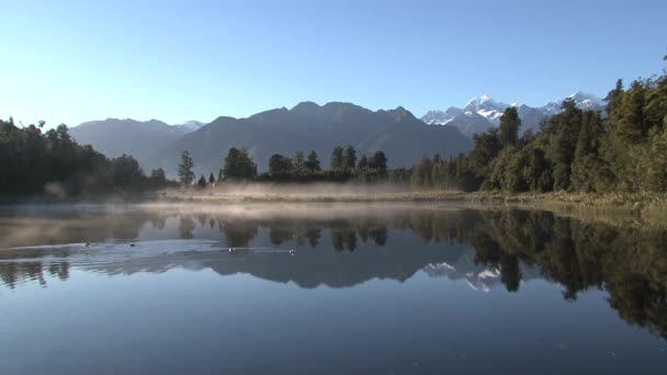 Lago Matheson Nuova Zelanda — Video Stock