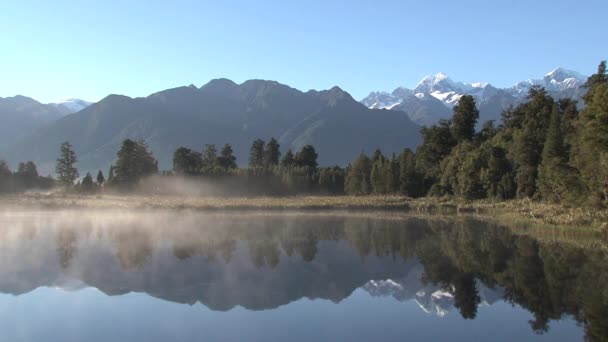 Lago Matheson Nuova Zelanda — Video Stock