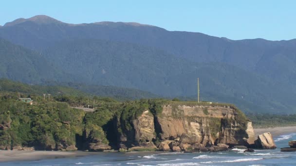 Pancake Rocks Westcoast Southern Island New Zealand — Stock Video