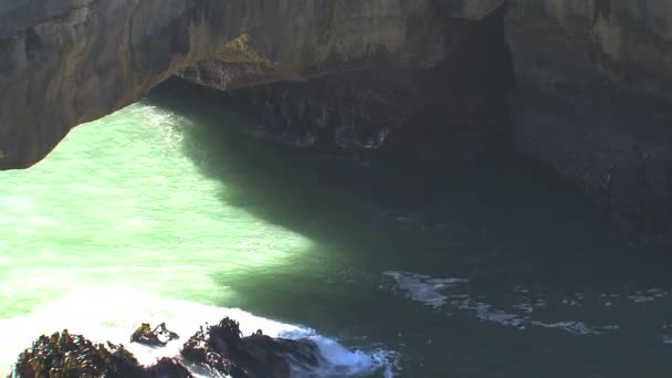 Panqueques Costa Oeste Isla Del Sur Nueva Zelanda — Vídeos de Stock