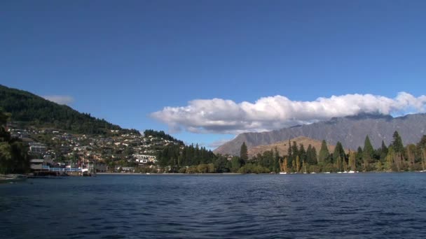Куинстаун Южном Острове Новая Зеландия — стоковое видео