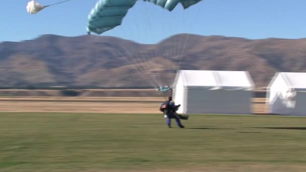 Wanaka Sky Dive Center Der Westküste Der Südinsel Neuseeland — Stockvideo