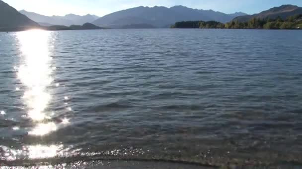 Wanaka Güney Adası Yeni Zelanda Nın Batı Kıyısında — Stok video