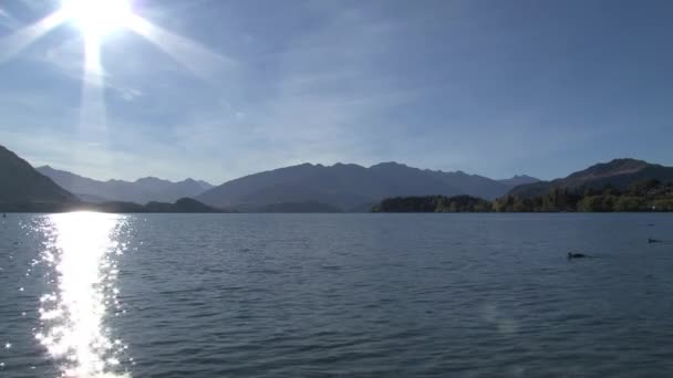 Wanaka Güney Adası Yeni Zelanda Nın Batı Kıyısında — Stok video