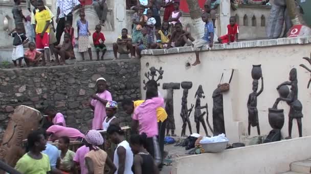 Jugadores Djembe Cape Coast — Vídeos de Stock