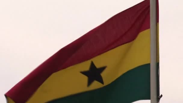 Σημαία Από Την Γκάνα — Αρχείο Βίντεο