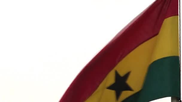 Die Flagge Von Ghana — Stockvideo