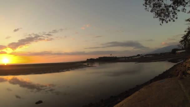 Quepos Zonsondergang 180 Graden Tijdspanne Costa Rica — Stockvideo