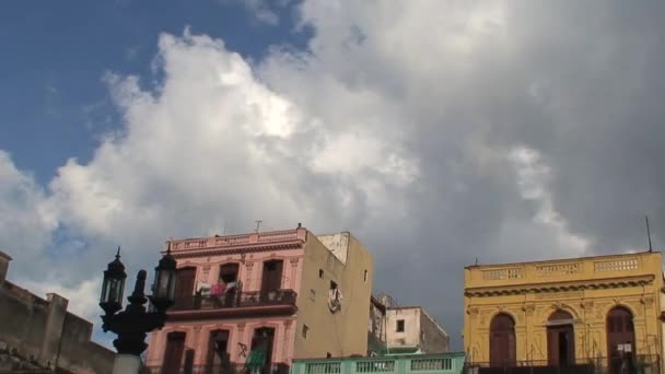 Time Lapse Dalle Case Centro Avana Cuba — Video Stock