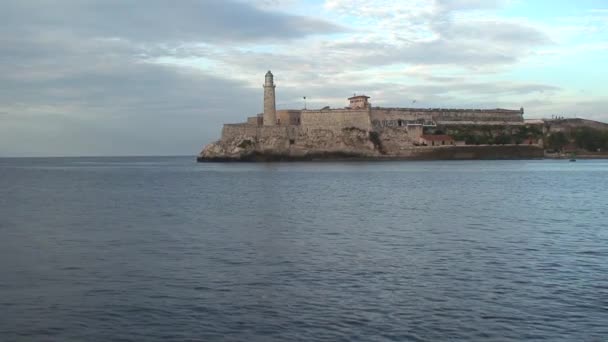 Havana Küba Deniz Feneri — Stok video