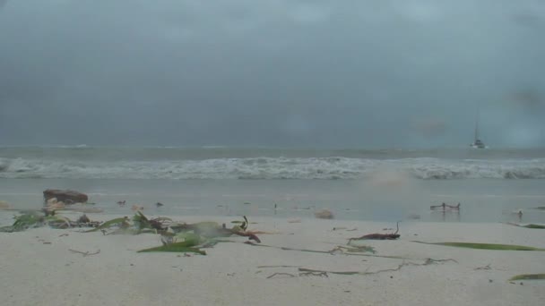 Tropical Storm Aruba Island Caribbean — Stock Video