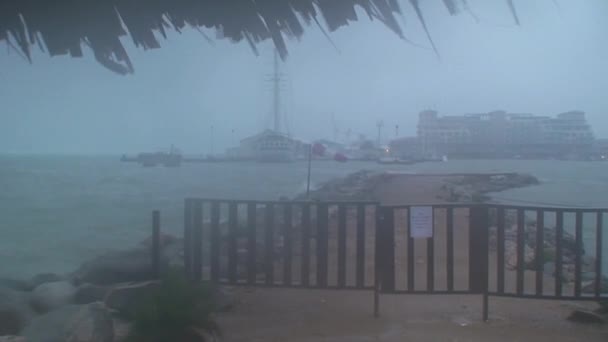 Tropisk Storm Aruba Karibiska — Stockvideo