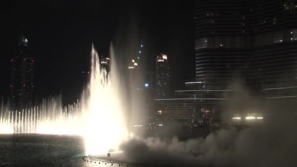 Dubai Fountain Burj Khalifa Dubai — Stock Video